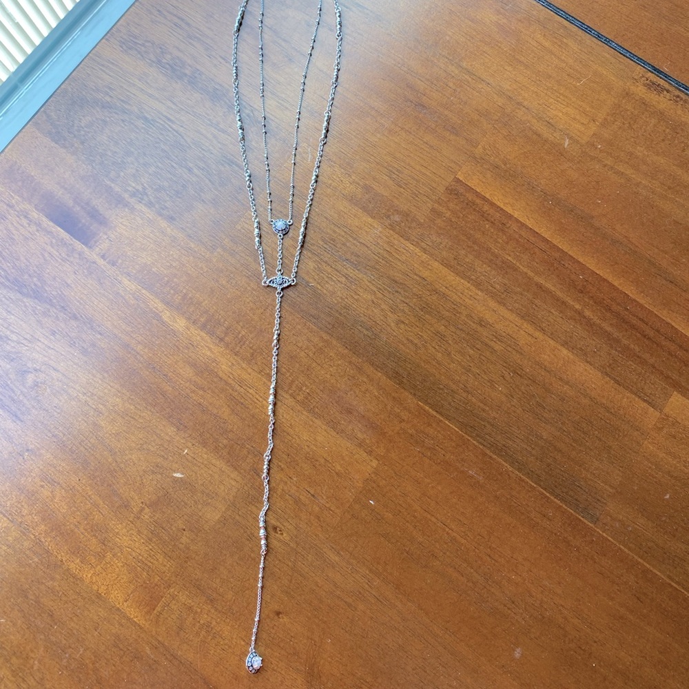 Kendra Scott Colby Lariat Necklace in Silver